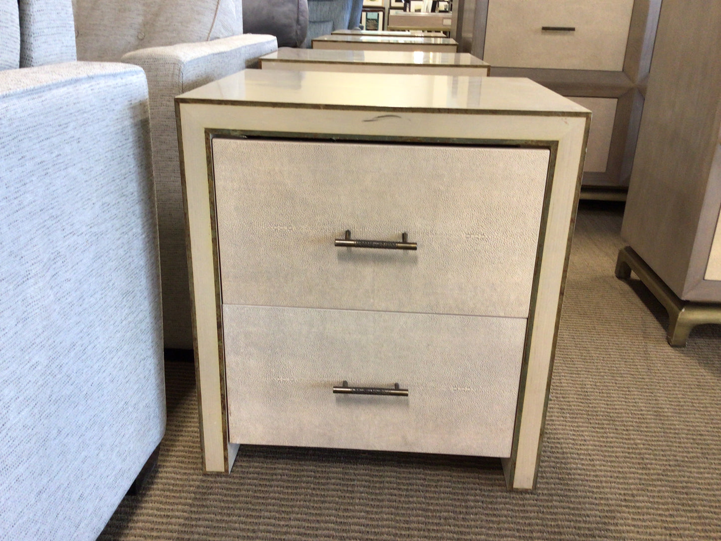 Florida Keys Two Drawer Nightstand with Plugs