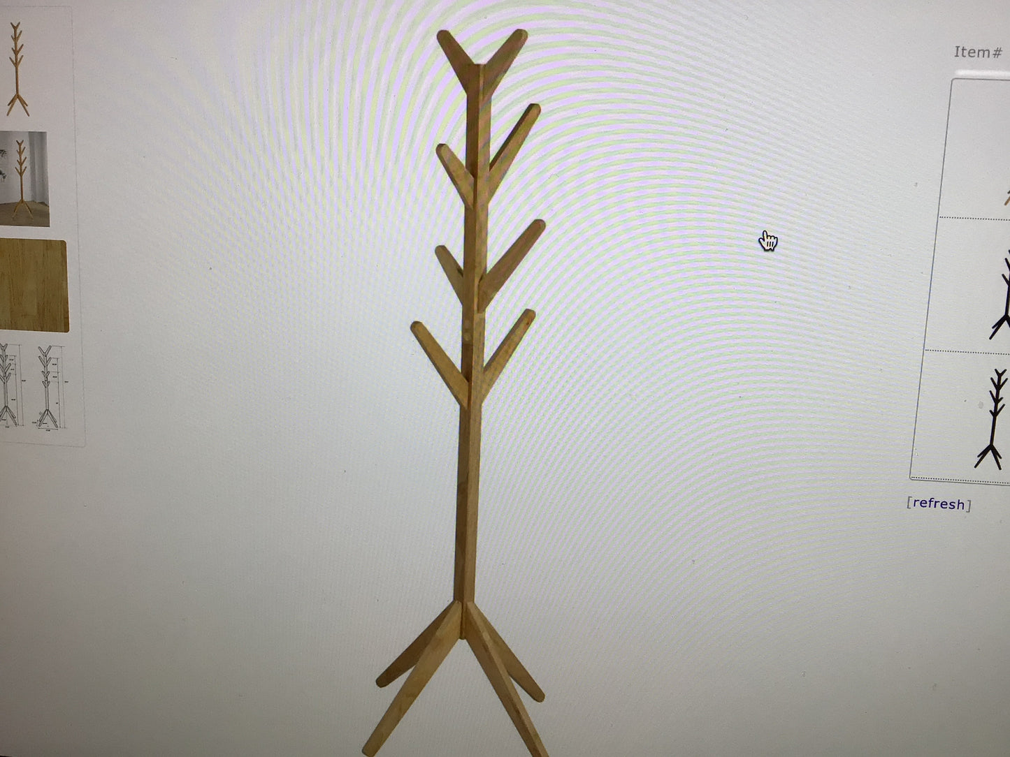 Solid Wood Coat Rack Clothing Hanger Natural