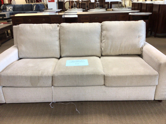 Linen Three Seat Sofa Bed by American Leather