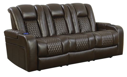 Delangelo Brown Power Motion Reclining Sofa