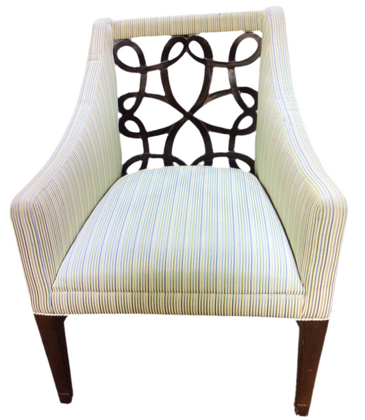 Light Green Stripe Decorator Chair