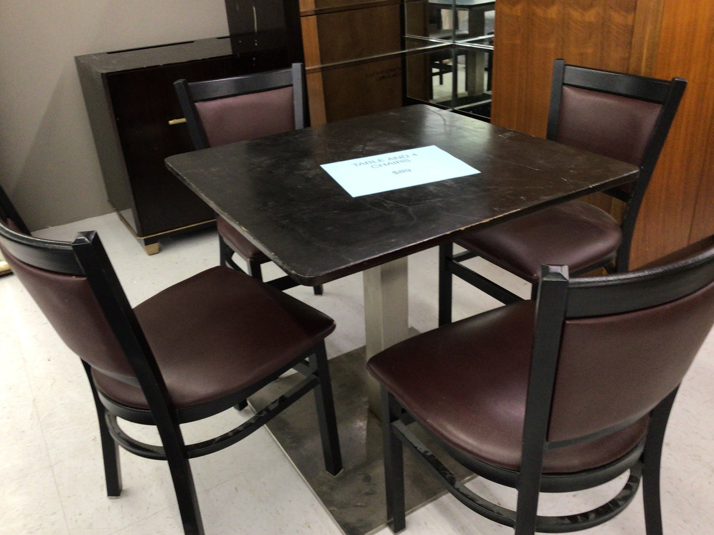 Table and 4 Chairs