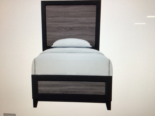 Grey/Black Twin Bed