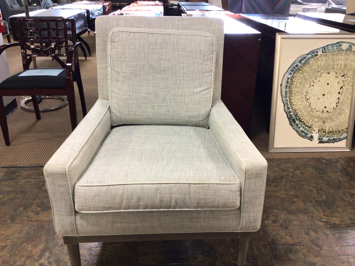 High Back Upholstered Arm Chair