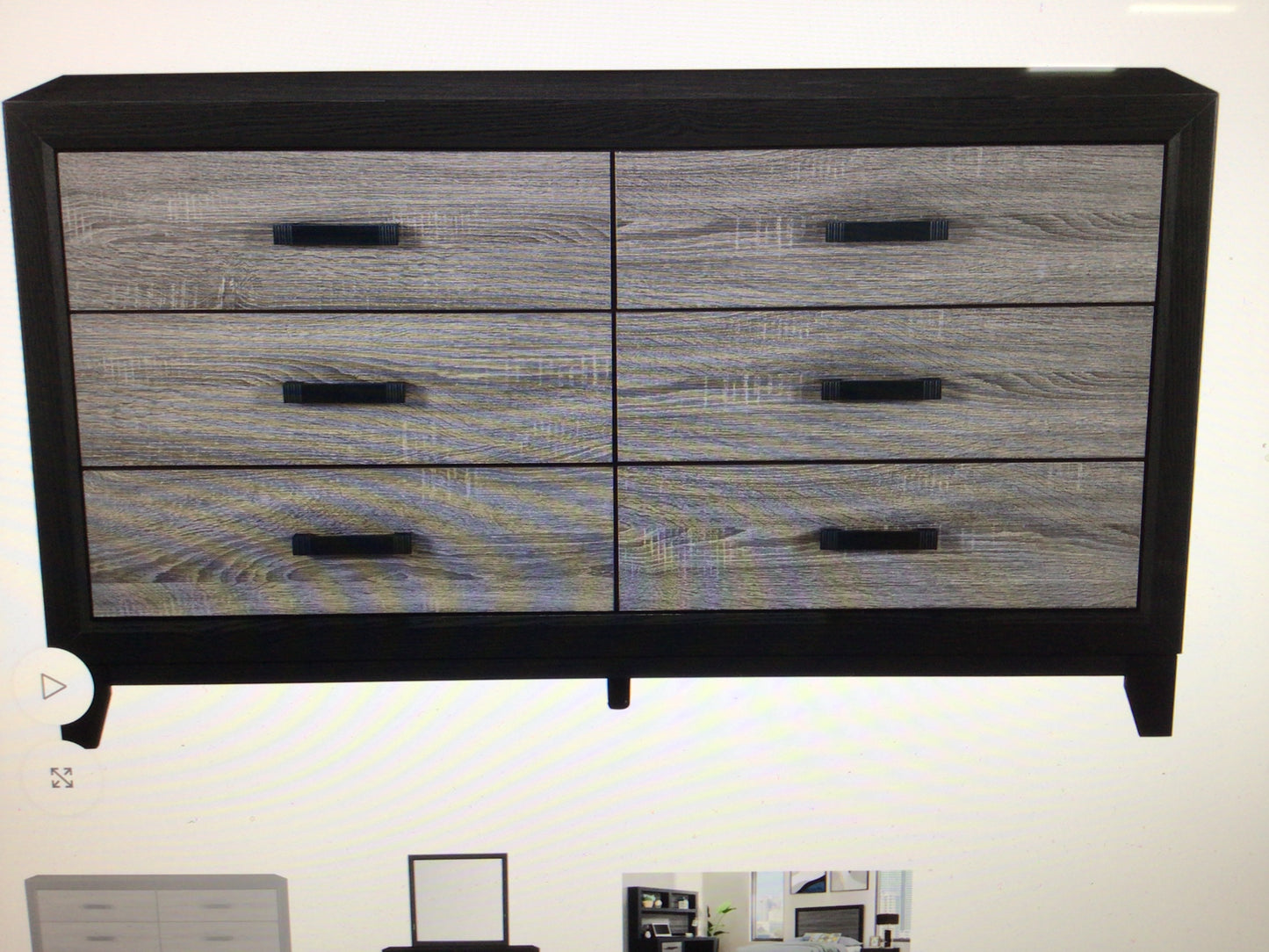 Grey/Black Dresser