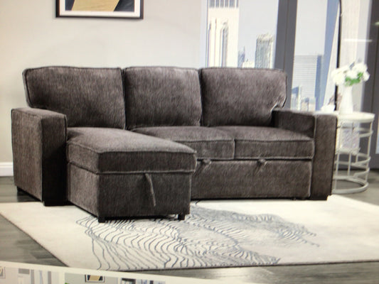 Dark Grey Reversible Pull Out Sofa