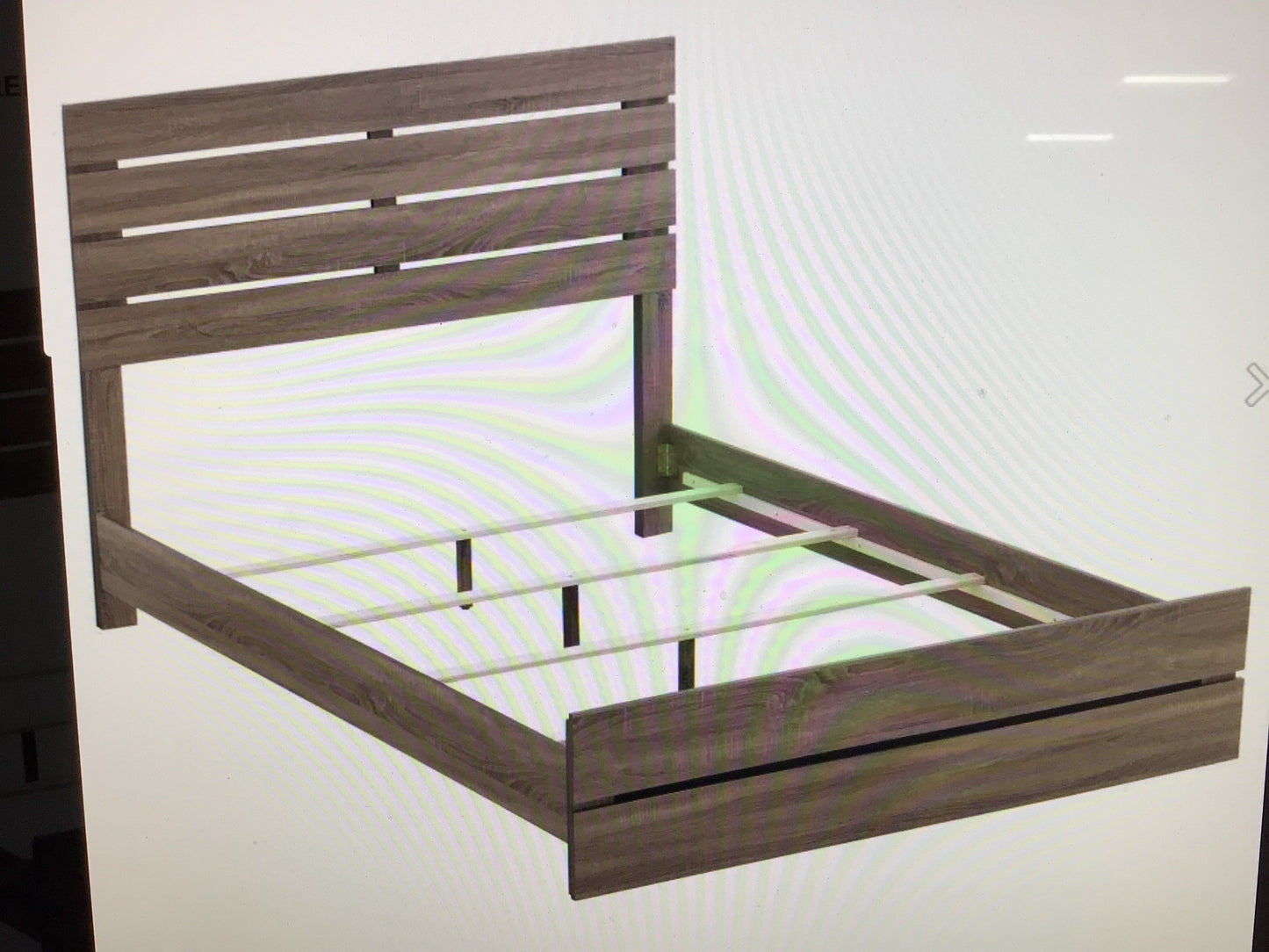 Wood Queen Panel Bed Barrel Oak