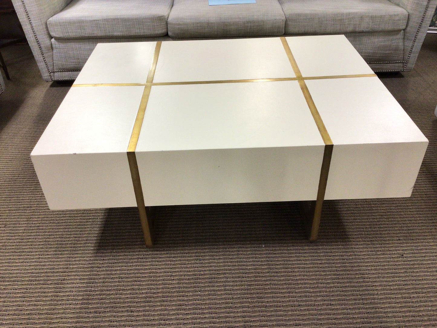 Gold Accented Cocktail Table