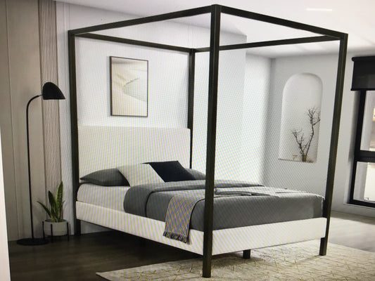 Queen Canopy Upholstered Bed