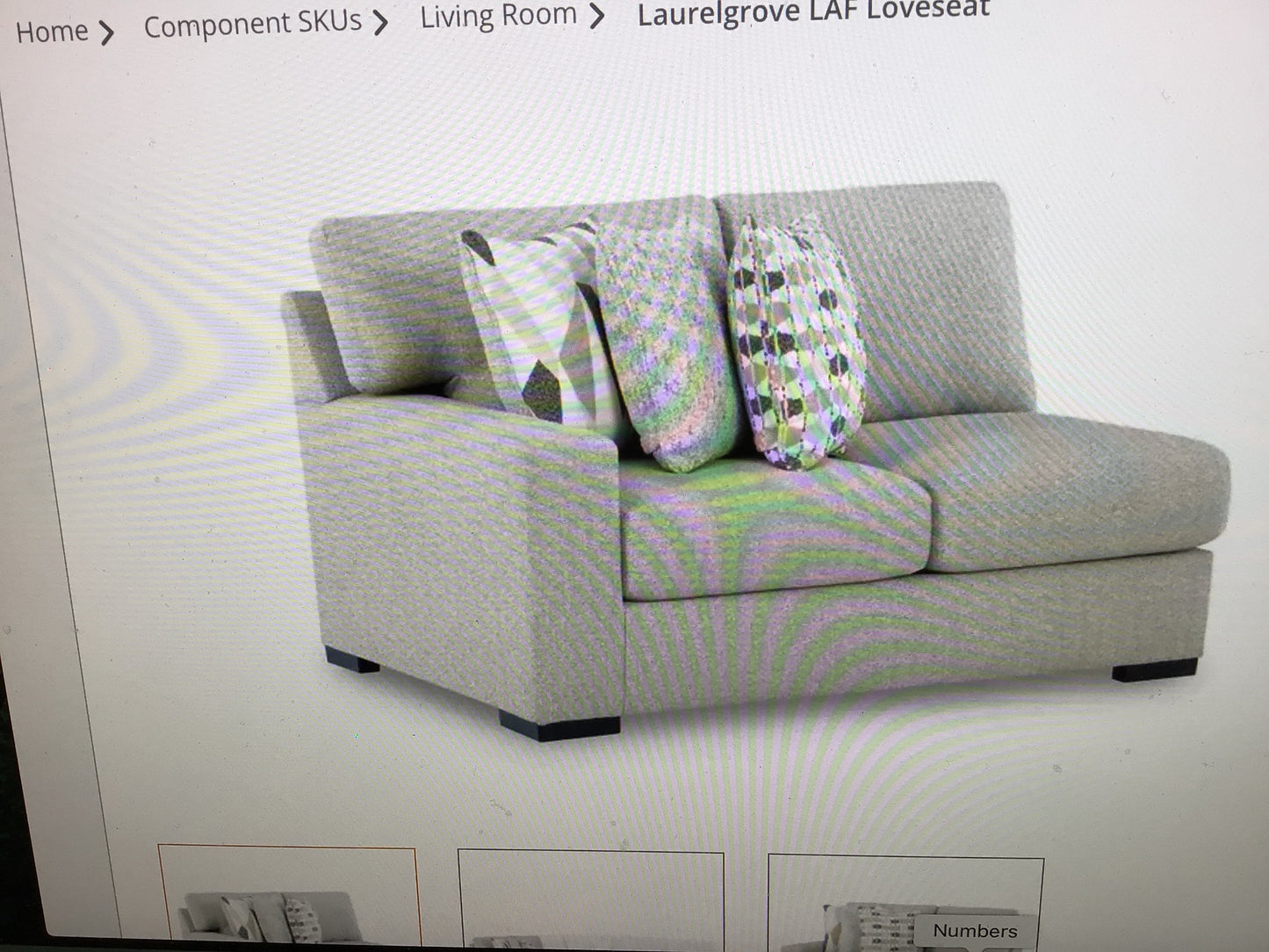 Ashley Sectional with Chaise Pebble