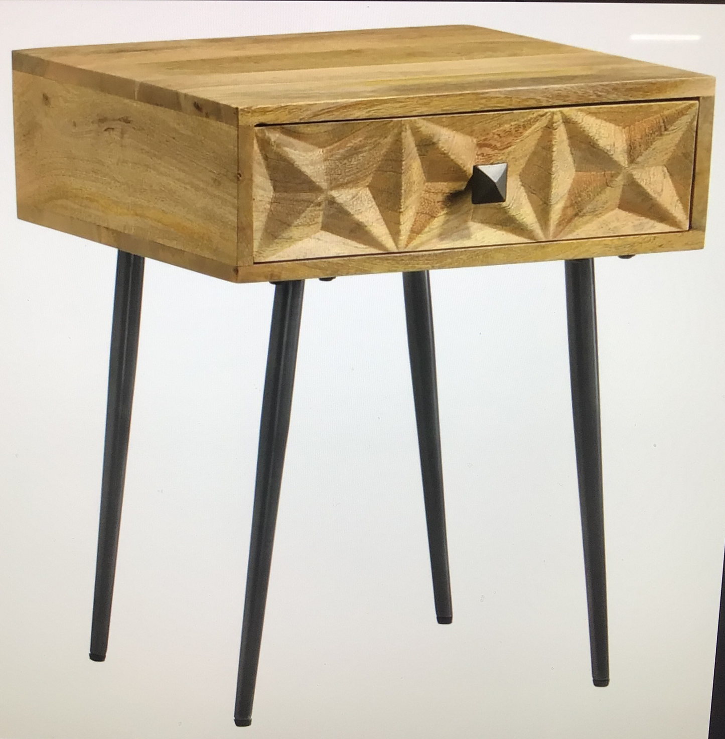 Mango Rectangular Side Table 1 Drawer