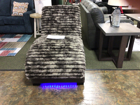 Mink/Java Chaise with USB and LED