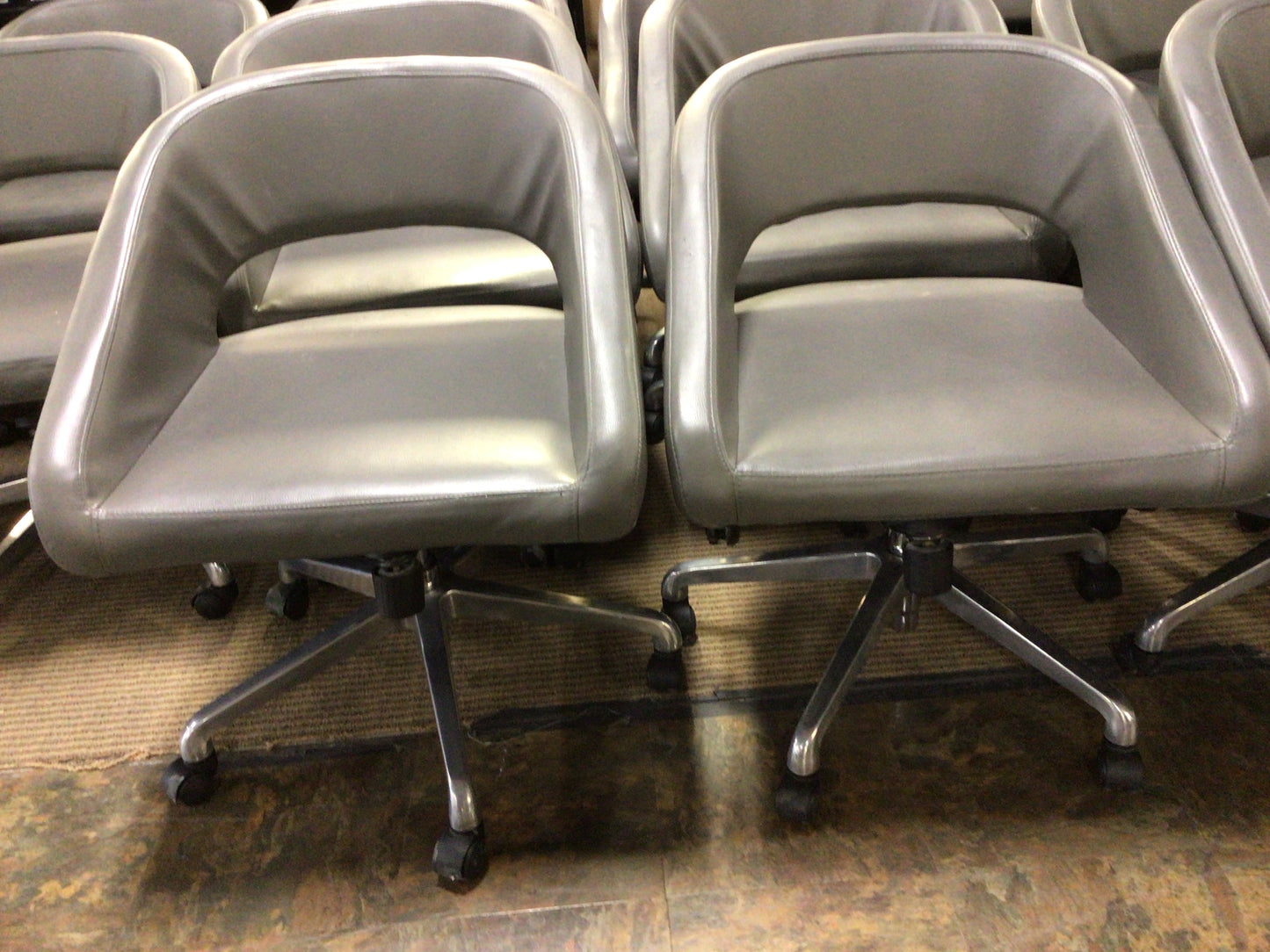Grey chair on Wheels
