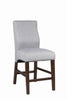 Transitional Grey Upholstered Counter-Height  Stool