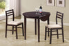Casual Cappuccino Three-Piece Dining Set