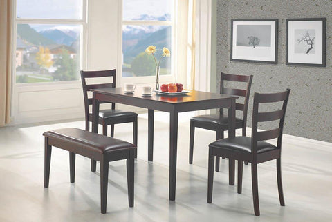 Taraval Cappuccino Five-Piece Dining Set With Bench