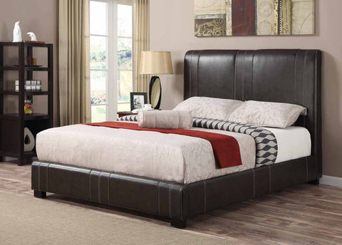 Caleb Transitional Dark Brown Queen Bed