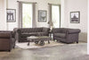 Roy Traditional Grey Three-Piece Living Room Set