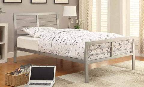 Cooper Contemporary Silver Metal Full Bed