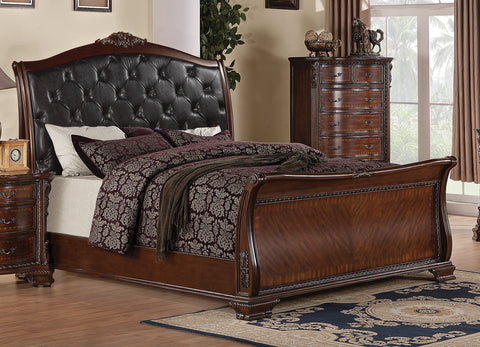 Maddison Brown Cherry Queen Bed