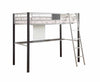 Leclair Contemporary Black and Silver Loft Bed