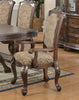 Andrea Traditional Brown and Cherry Armchair
