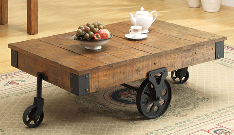 Rustic Brown Wagon Coffee Table