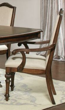 Ilana Traditional Antique Java Dining Arm Chair