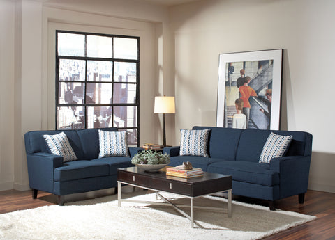 Finley Casual Blue Two-Piece Living Room Set