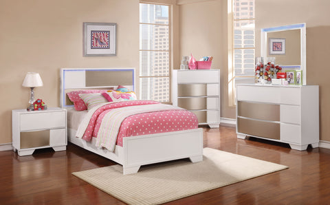 Havering Contemporary White Twin Five-Piece Set