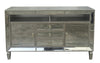 Contemporary Metallic Platinum 60" TV Console