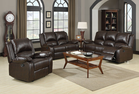 Boston Brown Reclining Two-Piece Living Room Set