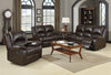 Boston Brown Reclining Two-Piece Living Room Set