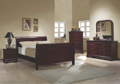 Louis Philippe Traditional Red Brown Full Four-Piece Set