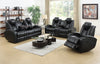 Zimmerman Black Faux Leather Power Motion Two-Piece Living Room Set