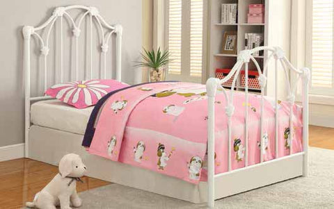 Scarlett Traditional White Twin Bed