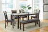 Dupree Transitional Brown Five-Piece Dining Set