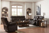 Zimmerman Dark Brown Faux Leather Power Motion Two-Piece Living Room Set