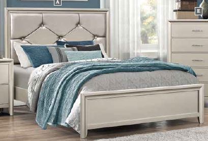 Lana Traditional Silver Eastern King Bed