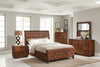 Gallagher Brown Microfiber Upholstered Twin Bed