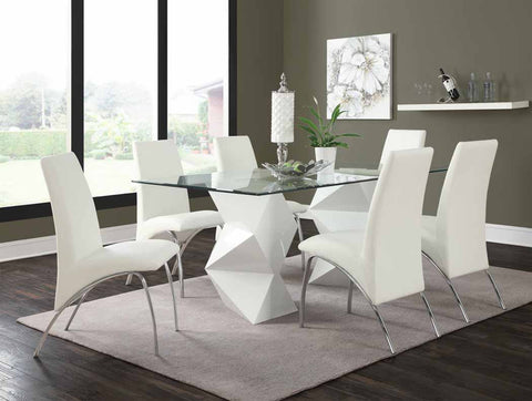 Ophelia Contemporary White Dining Table