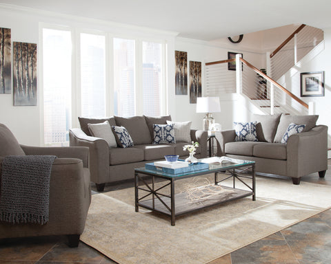Salizar Transitional Grey Two-Piece Living Room Set