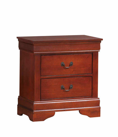 Louis Philippe Red Brown Nightstand