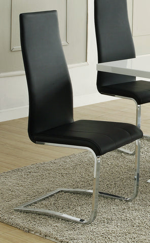 Contemporary Black and Chrome Dining Chair
