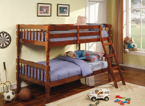 Pulaski Traditional Red Brown Bunk Bed