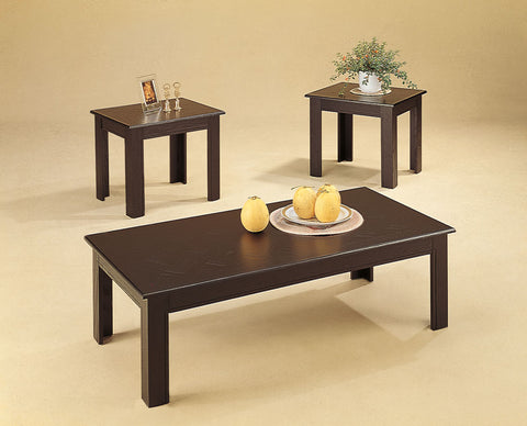 Casual Cappuccino Three Piece Table Set