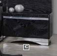 Alessandro Contemporary Black One-Drawer Nightstand