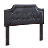 Traditional Black Faux Leather Upholstered King/California King Headboard