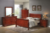Louis Philippe Red Brown Eastern King Four-Piece Bedroom Set