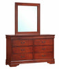 Louis Philippe Red Brown Six-Drawer Dresser